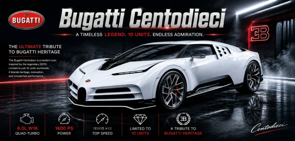 Bugatti Centodieci Price in India: ₹11 Crore Cost, Specs, Features, Performance and Ownership Details Bugatti Centodieci Price in India